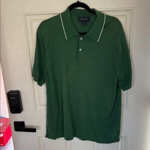 Brooks Brothers Classic Green Polo Shirt. Lightweight sweater 100% cotton